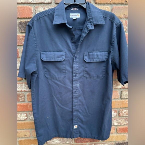 Men’s Carhartt Relaxed Fit Button Down Size Large (Stains shown in pictures) - Picture 1 of 4